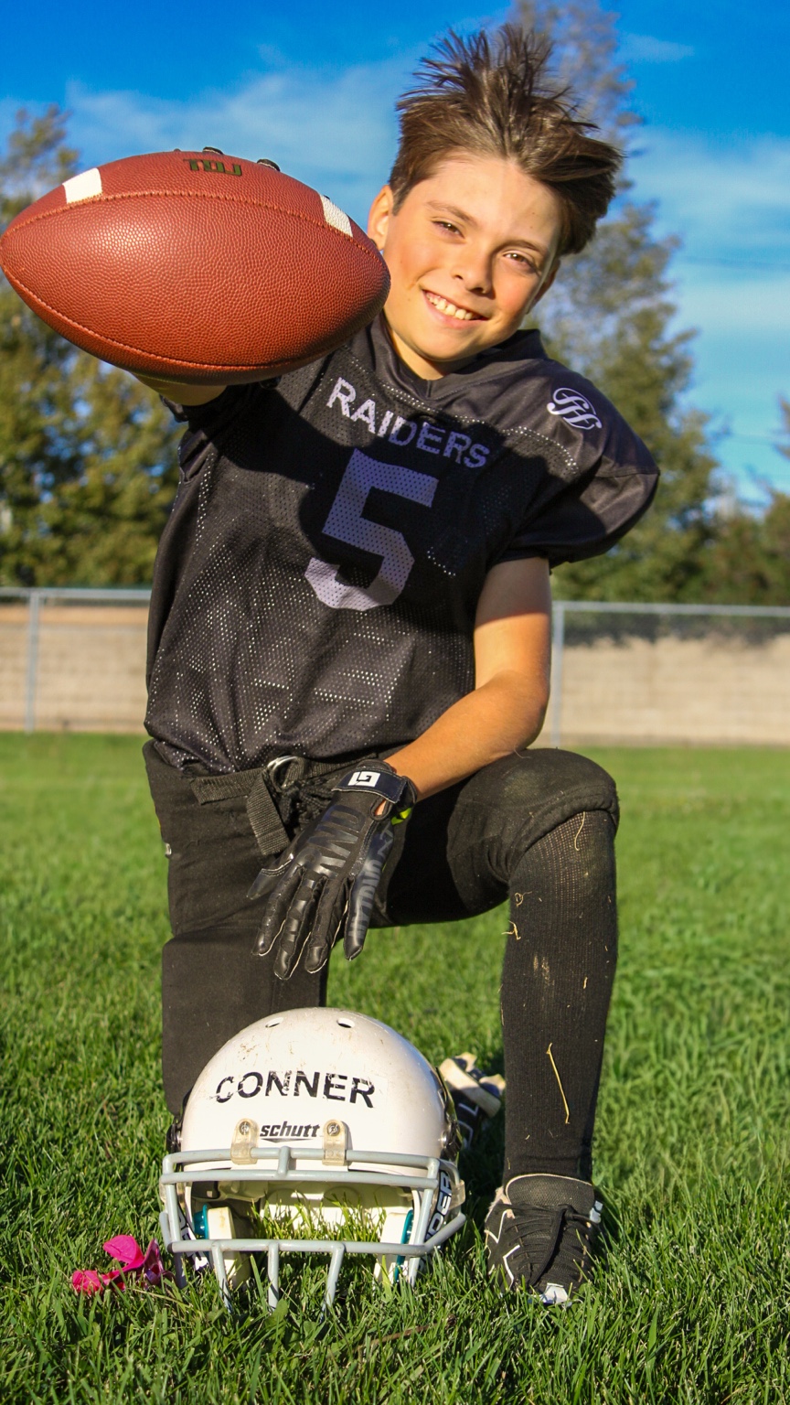 Youth football portrait