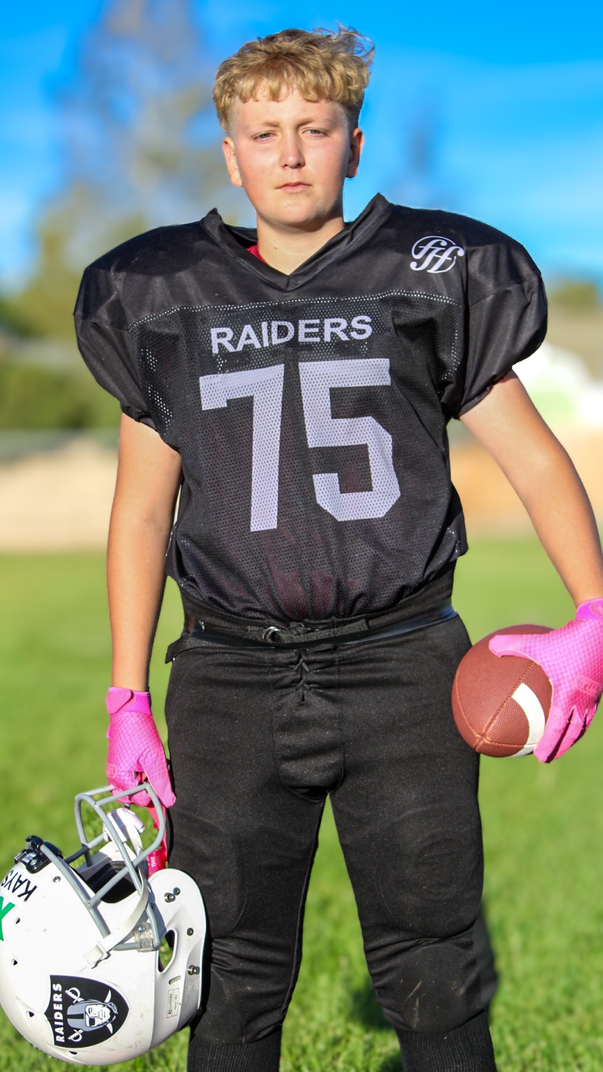 Youth football player portrait