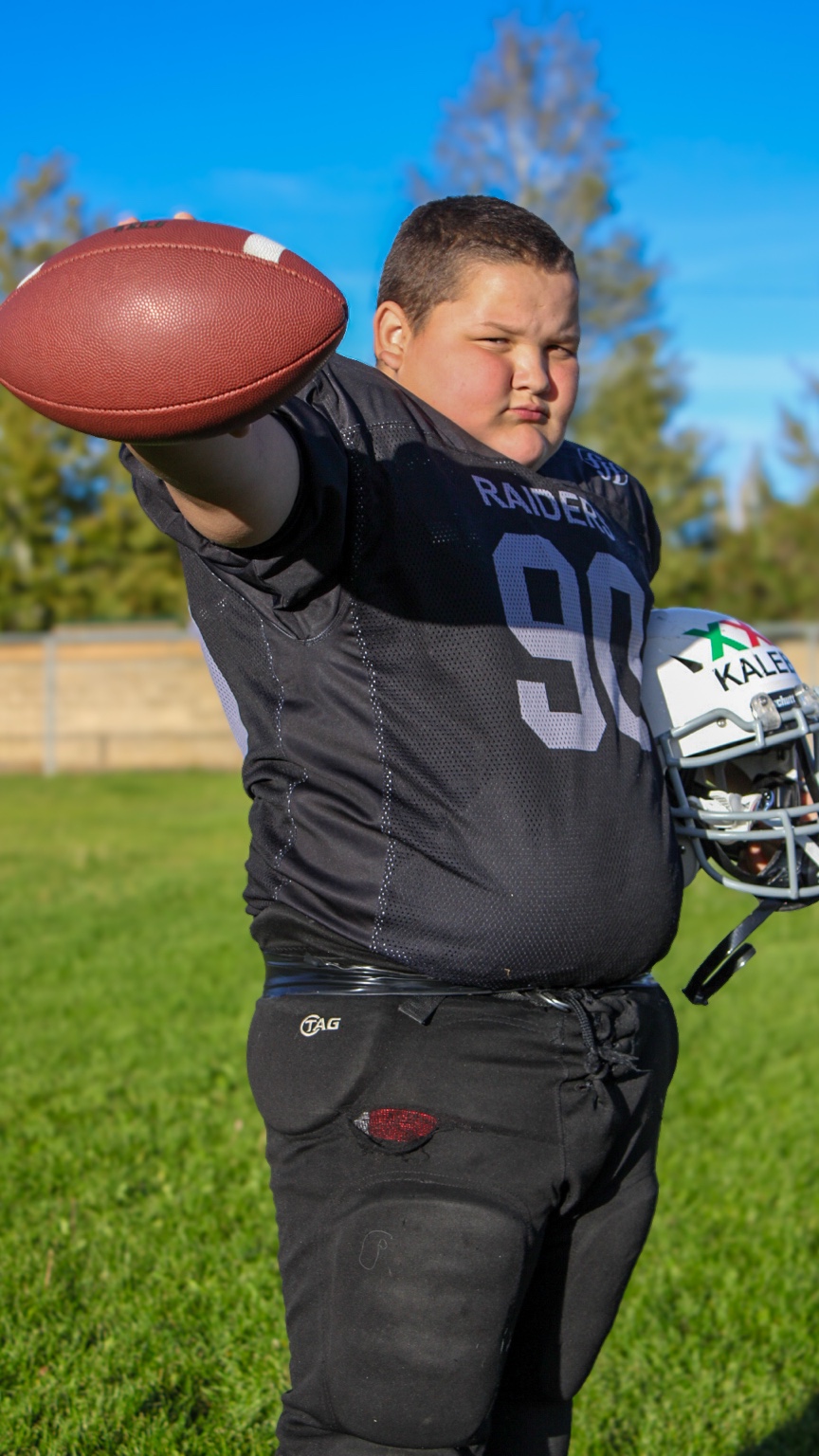 Raiders football player portrait