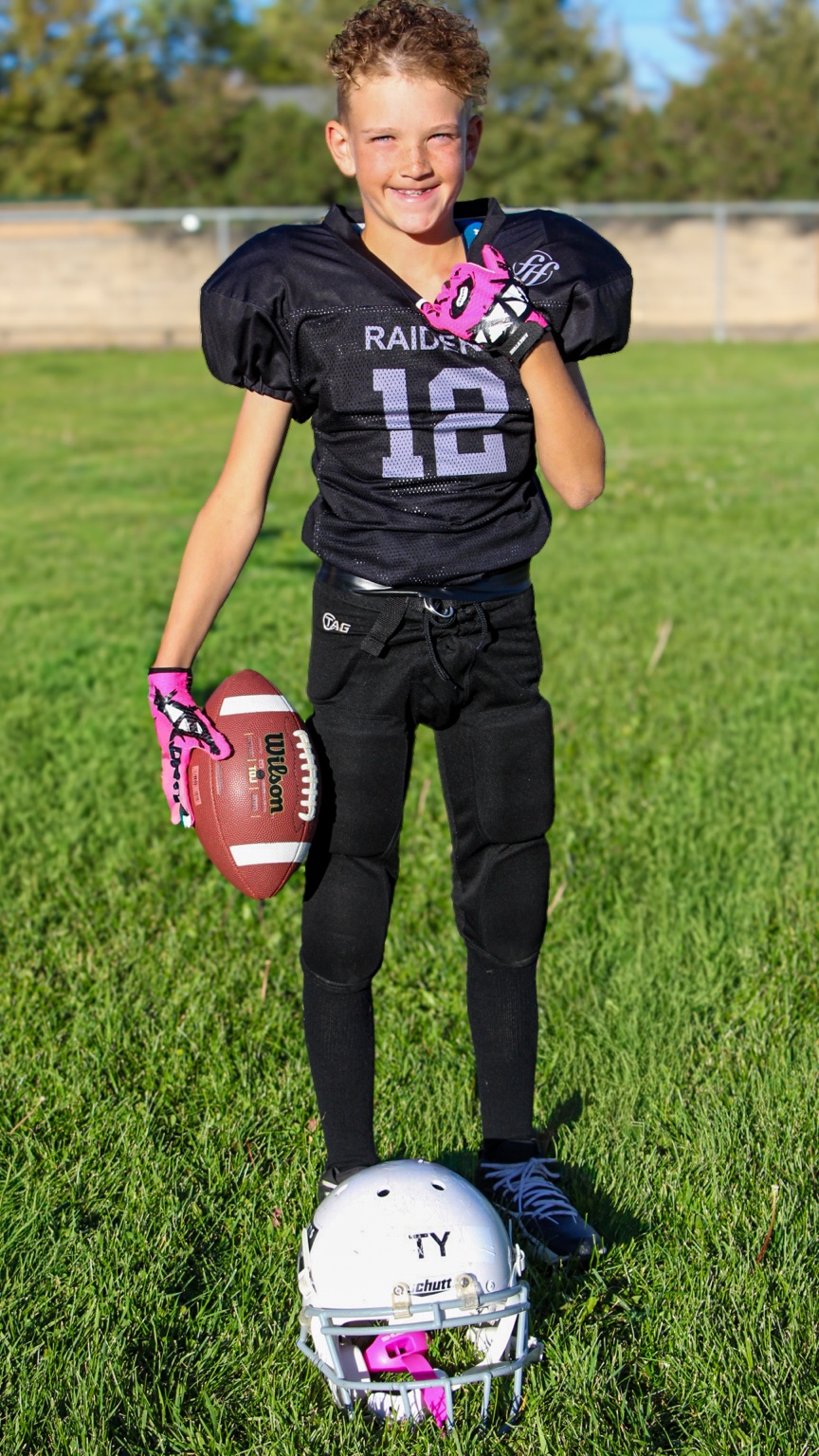 Football portrait in uniform