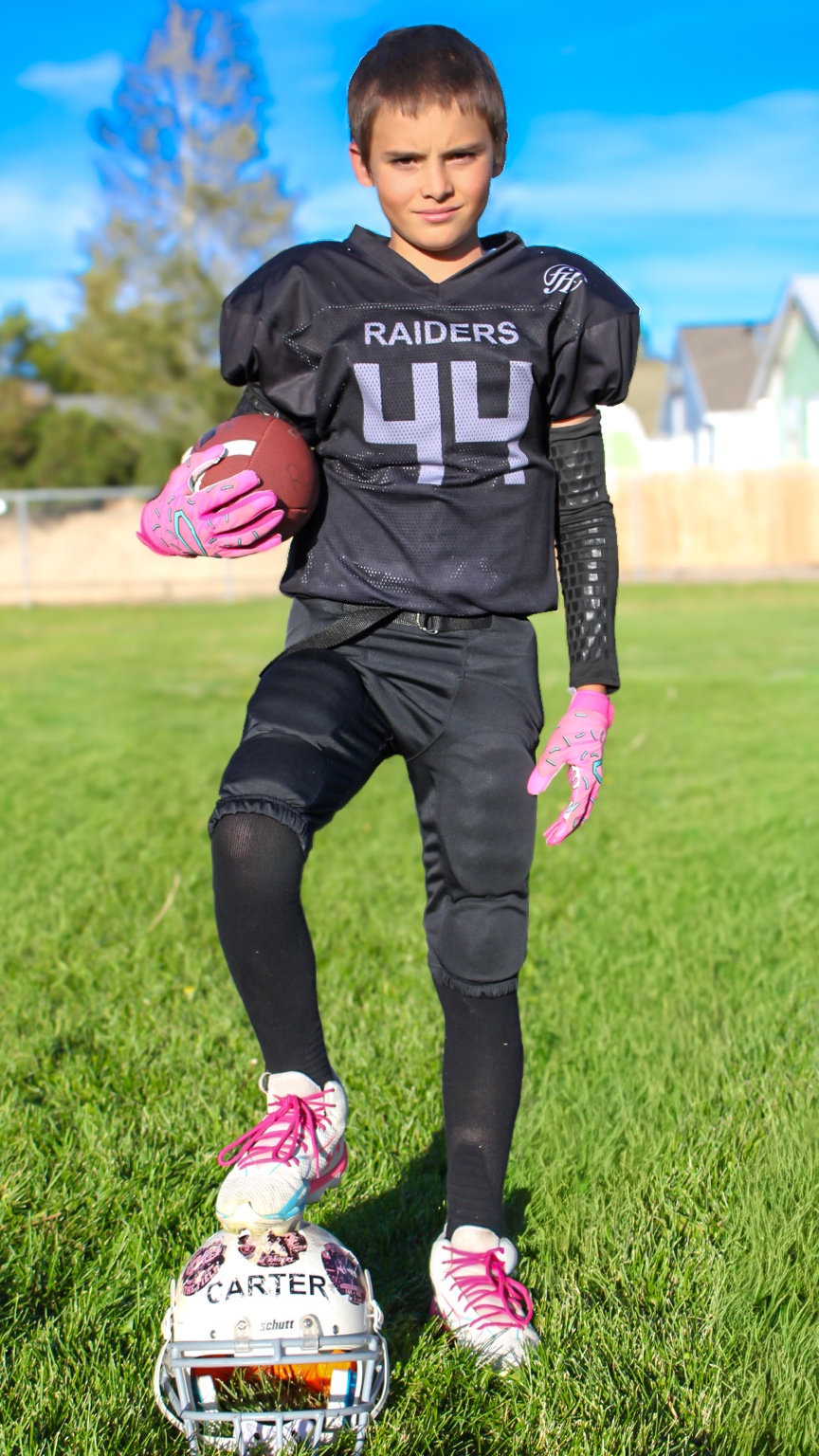 Football athlete portrait